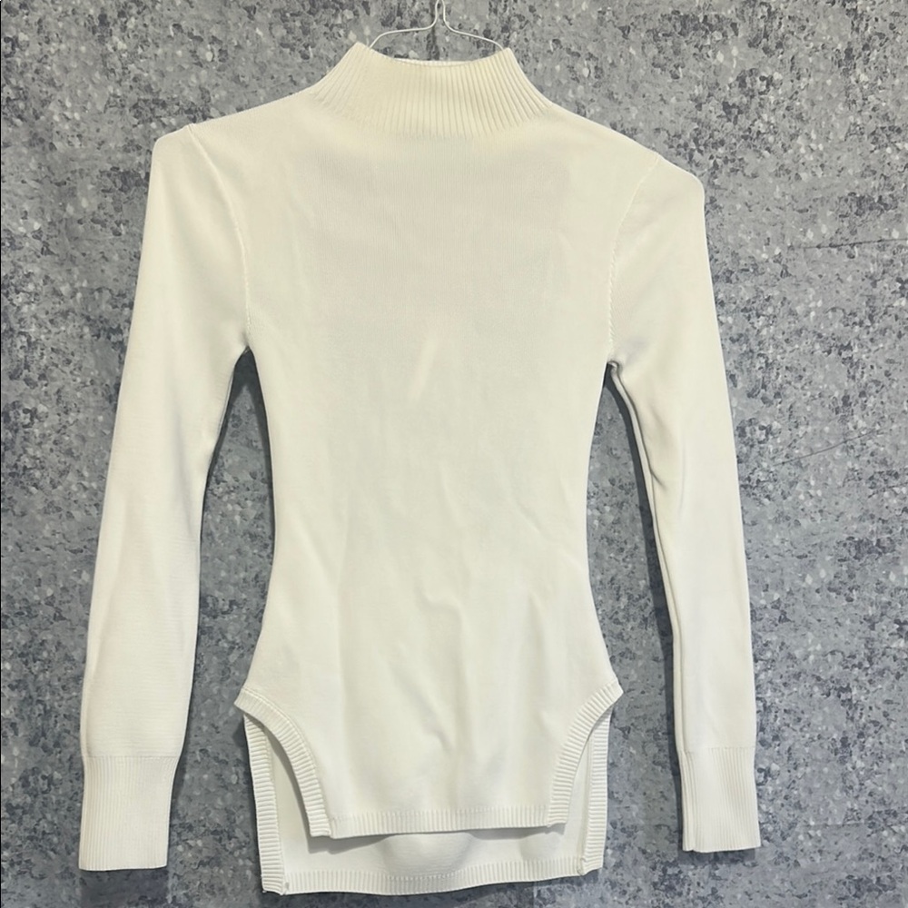 Zara White Turtleneck Sweater